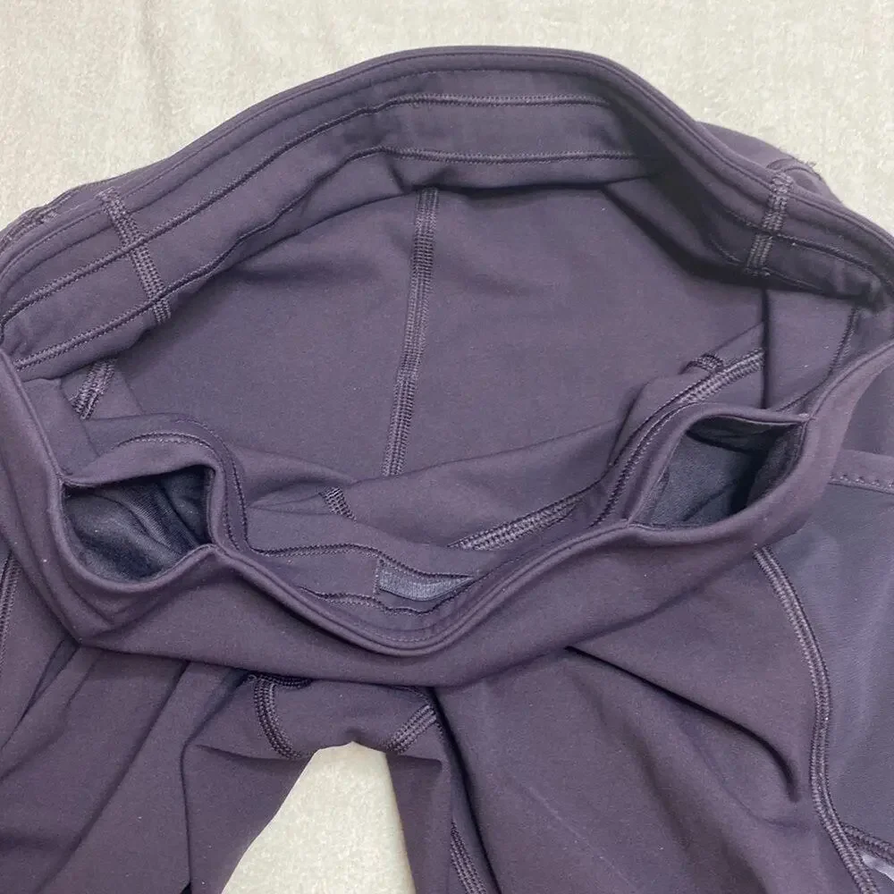 Lululemon very dark purple cropped leggings size 8